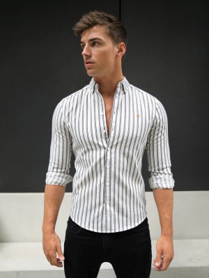 Blakely Savona Stripe Shirt Braun | 7580SCWUT