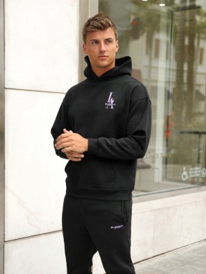 Blakely Sports Club Relaxed Hoodie Schwarz | 8975LANJU