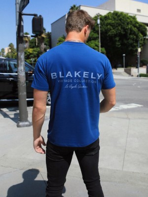 Blakely Sports Club Relaxed T-Shirt Blau | 7958RNTSK