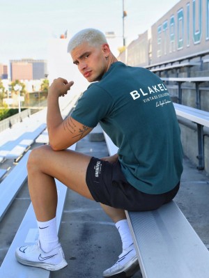 Blakely Sports Club Relaxed T-Shirt Grün | 9763INOHB
