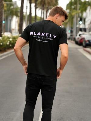 Blakely Sports Club Relaxed T-Shirt Schwarz | 8923WUOKC