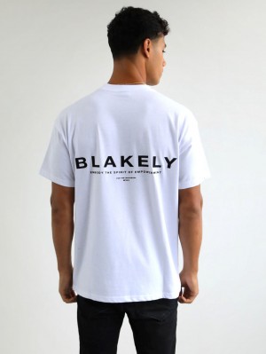 Blakely Statement Relaxed T-Shirt Weiß | 4906CJRMZ