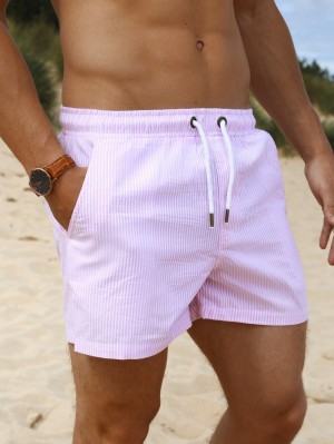 Blakely Striped Swim Shorts Rosa | 6958YAJLH