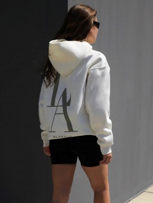 Blakely Studio Relaxed Hoodie Ivory | 4231AWDCO
