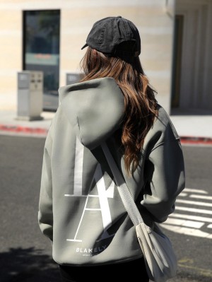 Blakely Studio Relaxed Hoodie Olivgrün | 5736AUWIR