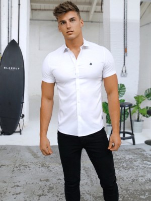 Blakely Sydney Short Sleeve Shirt Weiß | 4386WAXQK