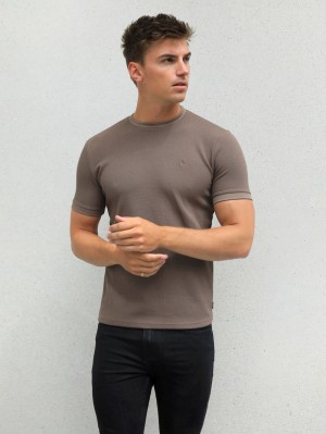 Blakely Toulon Textured T-Shirt Braun | 6310XGPAQ