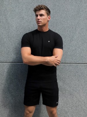 Blakely Toulon Textured T-Shirt Schwarz | 6527MIUCY