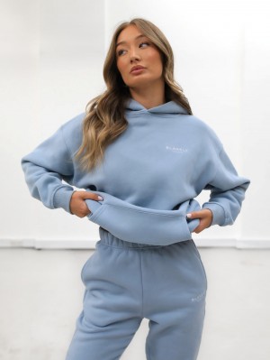 Blakely Universal Women's Relaxed Hoodie Blau | 1289WANBE