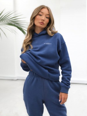 Blakely Universal Women's Relaxed Hoodie Blau | 6321VNPAY