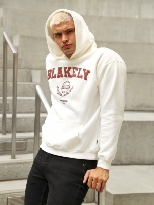 Blakely Varsity Relaxed Hoodie Weiß | 5904LMCFA